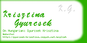 krisztina gyurcsek business card